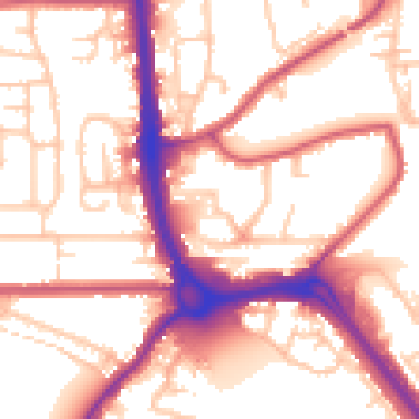 Daytime road noise heatmap for DA8 2EF