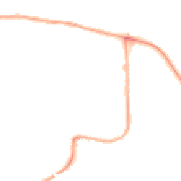 Night-time road noise heatmap for DA8 2EH