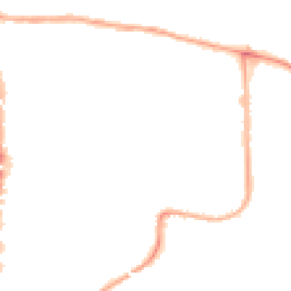 Night-time road noise heatmap for DA8 2EQ