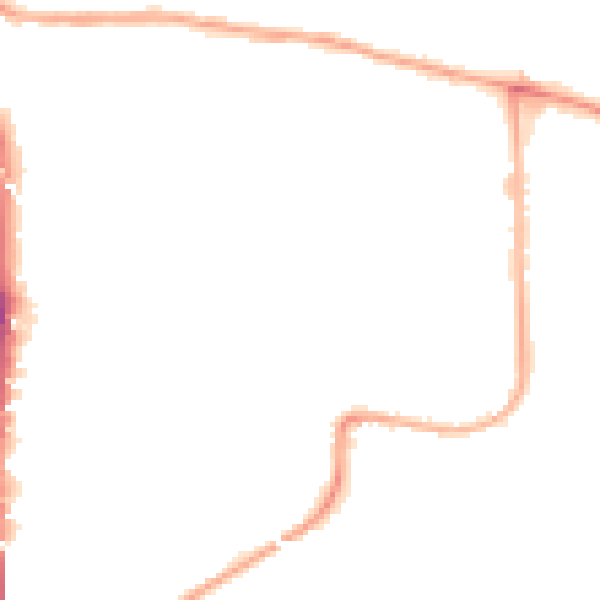 Night-time road noise heatmap for DA8 2FD