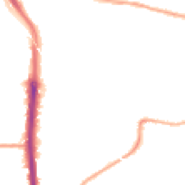 Night-time road noise heatmap for DA8 2FN