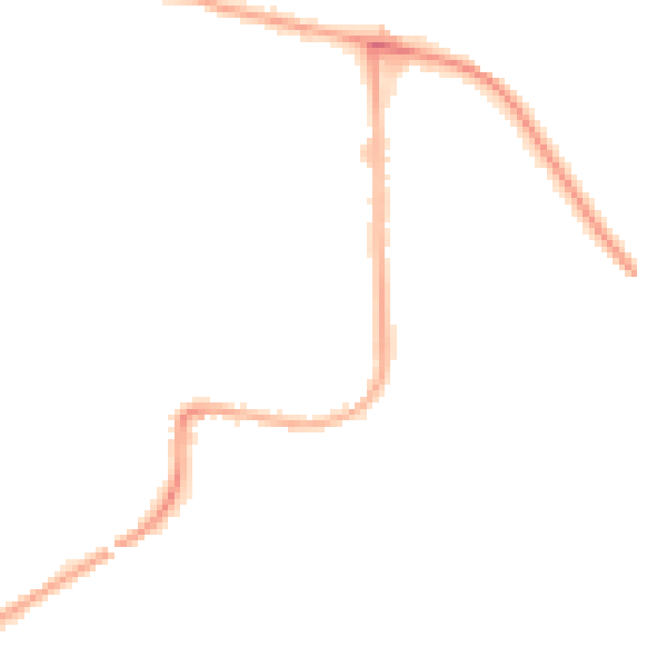 Night-time road noise heatmap for DA8 2JH