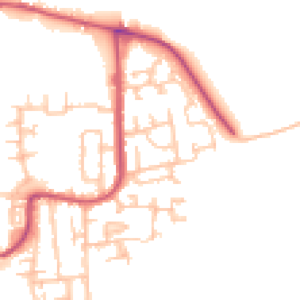 Daytime road noise heatmap for DA8 2JS