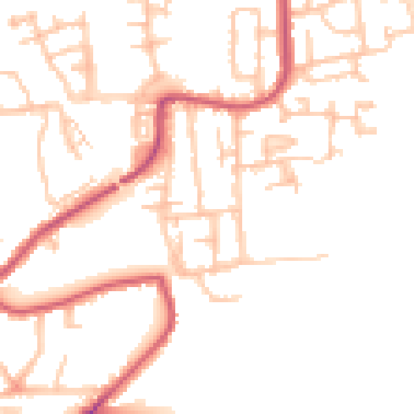 Daytime road noise heatmap for DA8 2NR