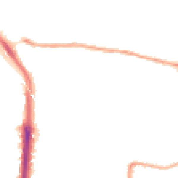 Night-time road noise heatmap for DA8 2PL