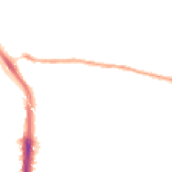 Night-time road noise heatmap for DA8 2PN
