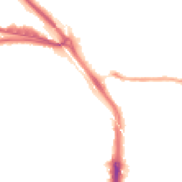 Night-time road noise heatmap for DA8 3BY