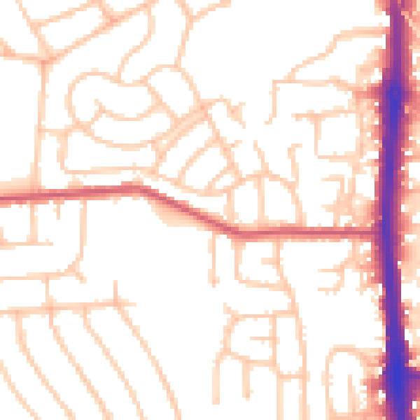 Daytime road noise heatmap for DA8 3JB