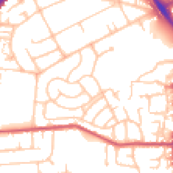 Daytime road noise heatmap for DA8 3JL