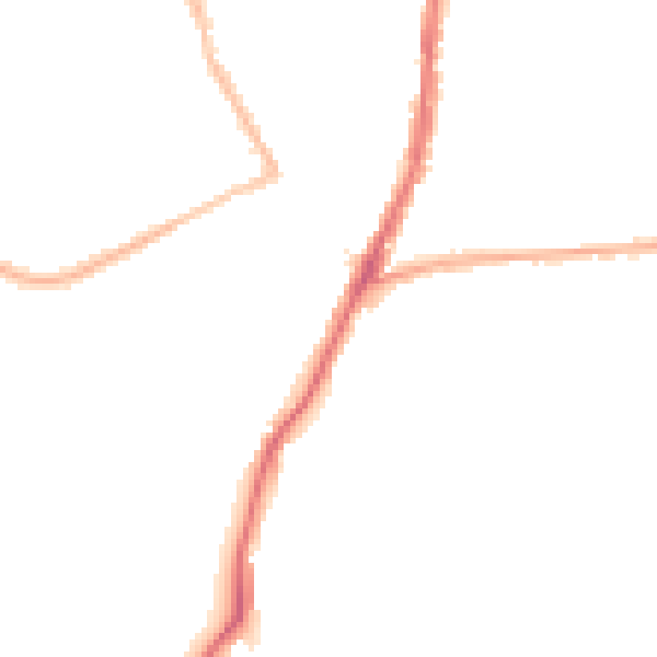 Night-time road noise heatmap for DA8 3LT