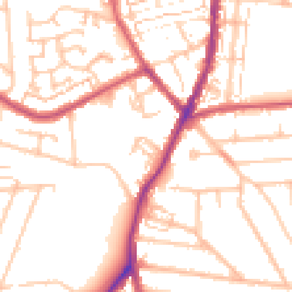 Daytime road noise heatmap for DA8 3NA