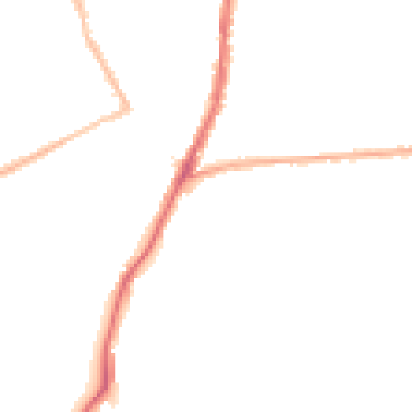 Night-time road noise heatmap for DA8 3NE