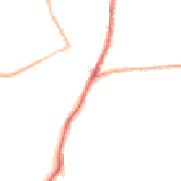 Night-time road noise heatmap for DA8 3NJ
