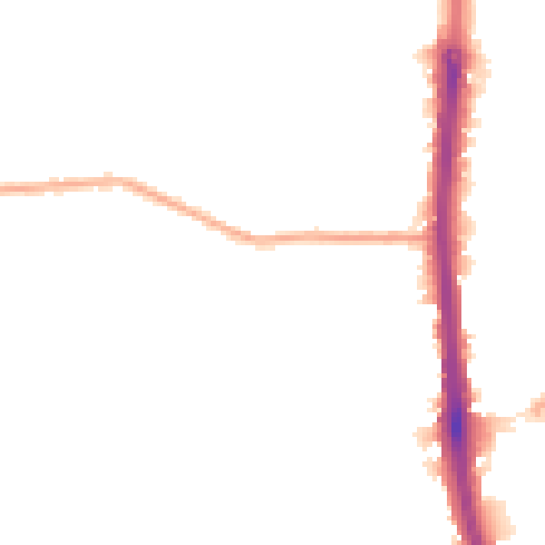 Night-time road noise heatmap for DA8 3QB