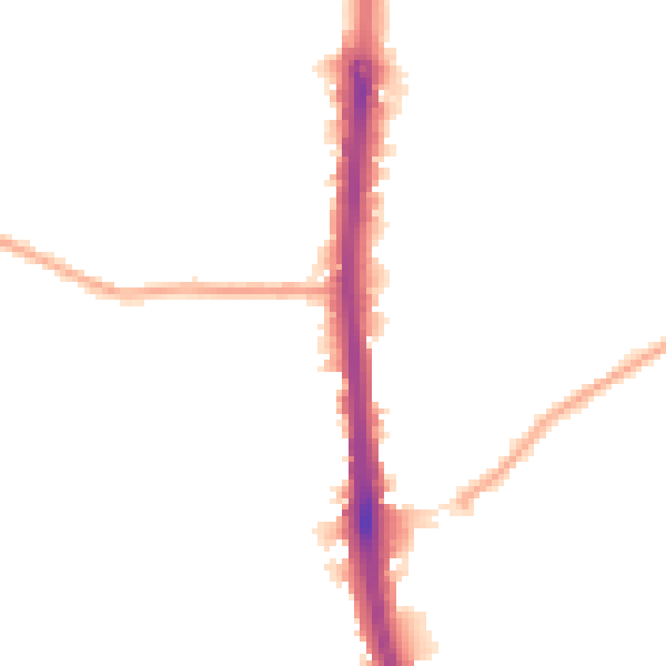 Night-time road noise heatmap for DA8 3QU