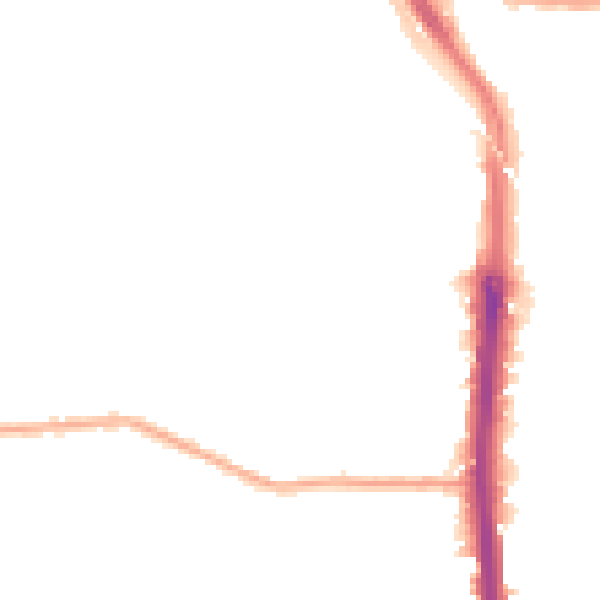 Night-time road noise heatmap for DA8 3SA