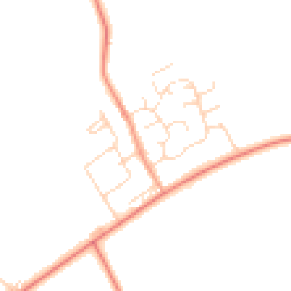 Daytime road noise heatmap for DE12 6EX