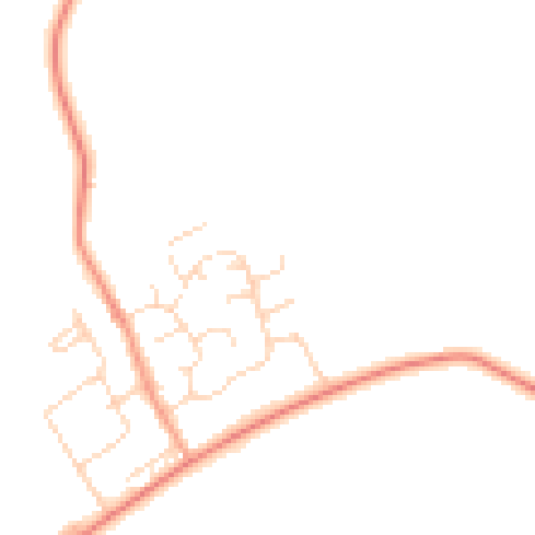 Daytime road noise heatmap for DE12 6HZ