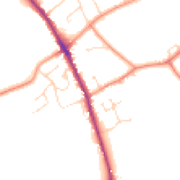 Daytime road noise heatmap for DE12 6JY