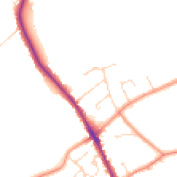 Daytime road noise heatmap for DE12 6LH