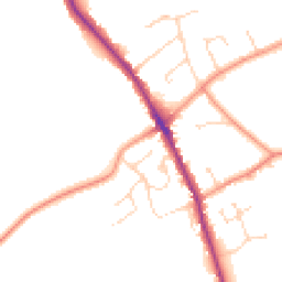 Daytime road noise heatmap for DE12 6NF