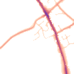 Daytime road noise heatmap for DE12 6NS