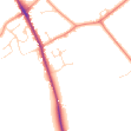 Daytime road noise heatmap for DE12 6NZ