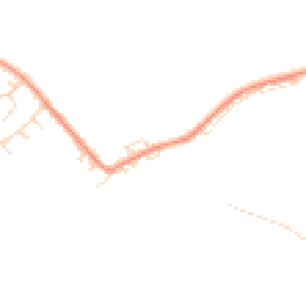 Daytime road noise heatmap for DE12 6PE