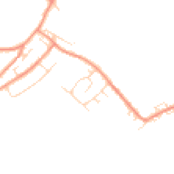 Daytime road noise heatmap for DE12 6PS