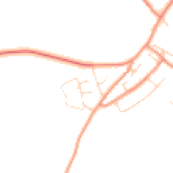 Daytime road noise heatmap for DE12 6QY