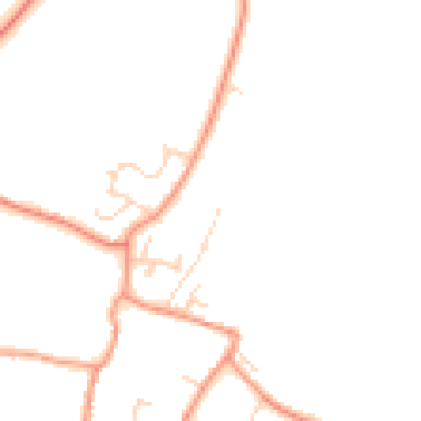 Daytime road noise heatmap for DE12 7AG