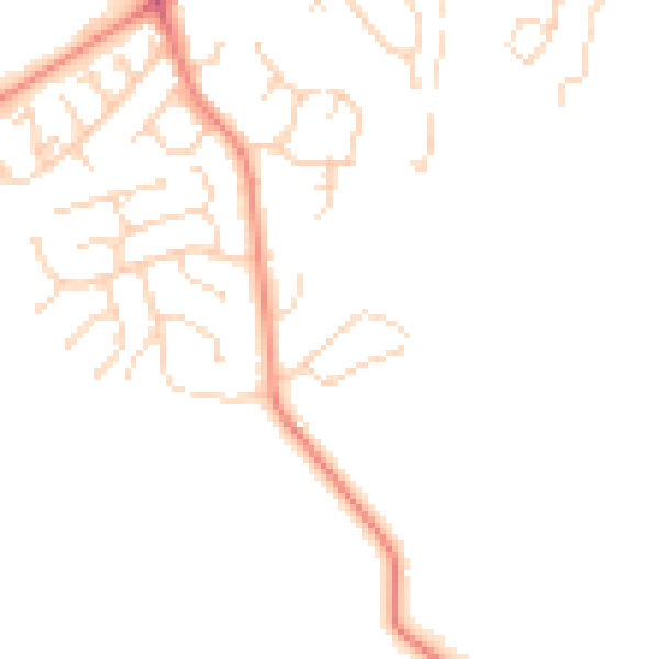 Daytime road noise heatmap for DE12 7BP