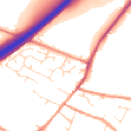 Daytime road noise heatmap for DE12 7HP