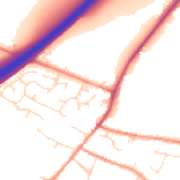 Daytime road noise heatmap for DE12 7LA