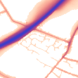 Daytime road noise heatmap for DE12 7ND