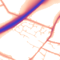 Daytime road noise heatmap for DE12 7NF