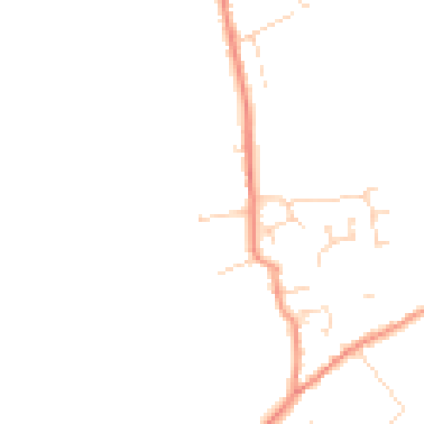 Daytime road noise heatmap for DE12 7PR
