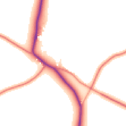 Daytime road noise heatmap for DE12 8AW
