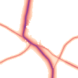 Daytime road noise heatmap for DE12 8AX