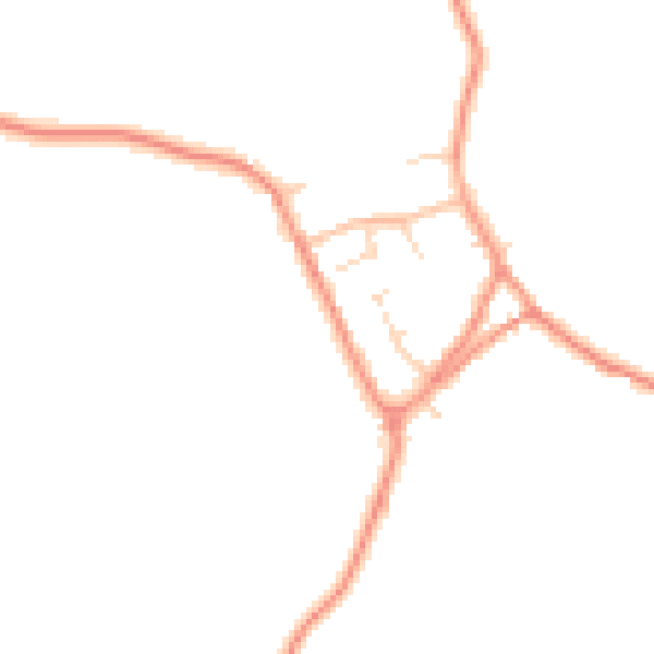 Daytime road noise heatmap for DE12 8EZ