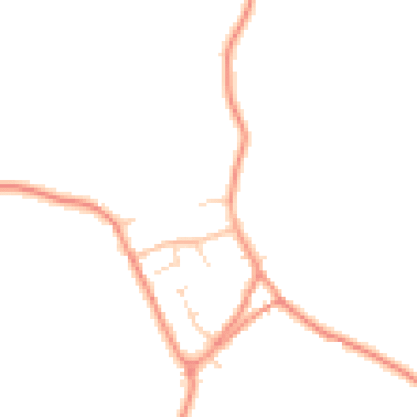 Daytime road noise heatmap for DE12 8HR