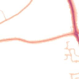 Daytime road noise heatmap for DE13 0AD