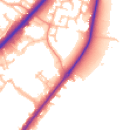 Daytime road noise heatmap for DE13 0AQ