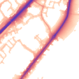 Daytime road noise heatmap for DE13 0AT
