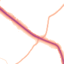 Daytime road noise heatmap for DE13 0AW