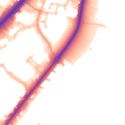 Daytime road noise heatmap for DE13 0BE