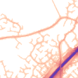 Daytime road noise heatmap for DE13 0BG