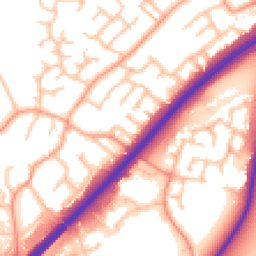 Daytime road noise heatmap for DE13 0BS