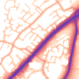 Daytime road noise heatmap for DE13 0BT