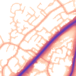 Daytime road noise heatmap for DE13 0BU